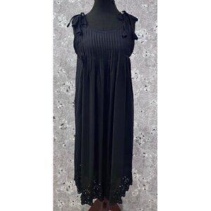 SoieRose Black Victorian Cotton Nightgown – SR-1186 – Cottagecore Sleepwear